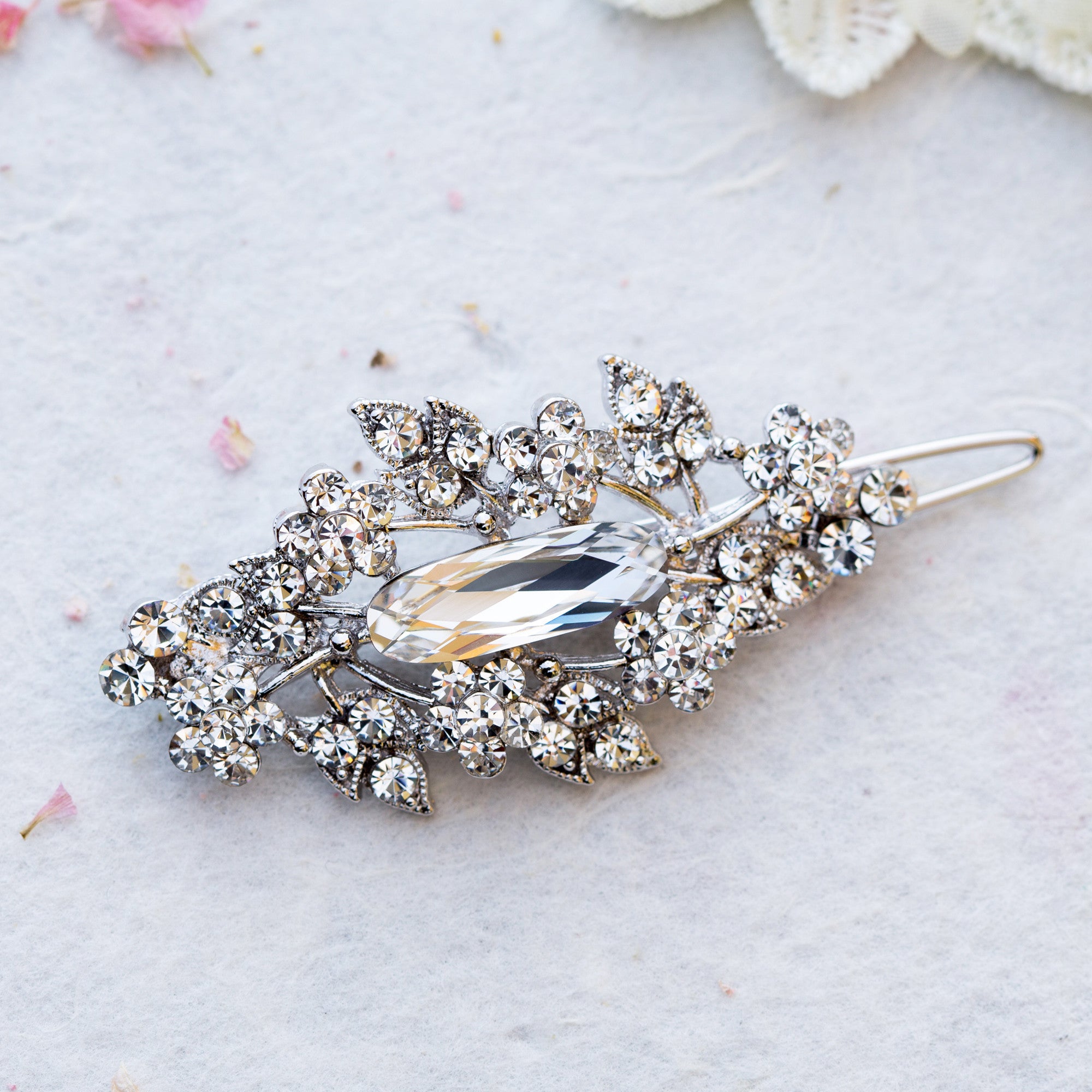 Alexa crystal hair slide