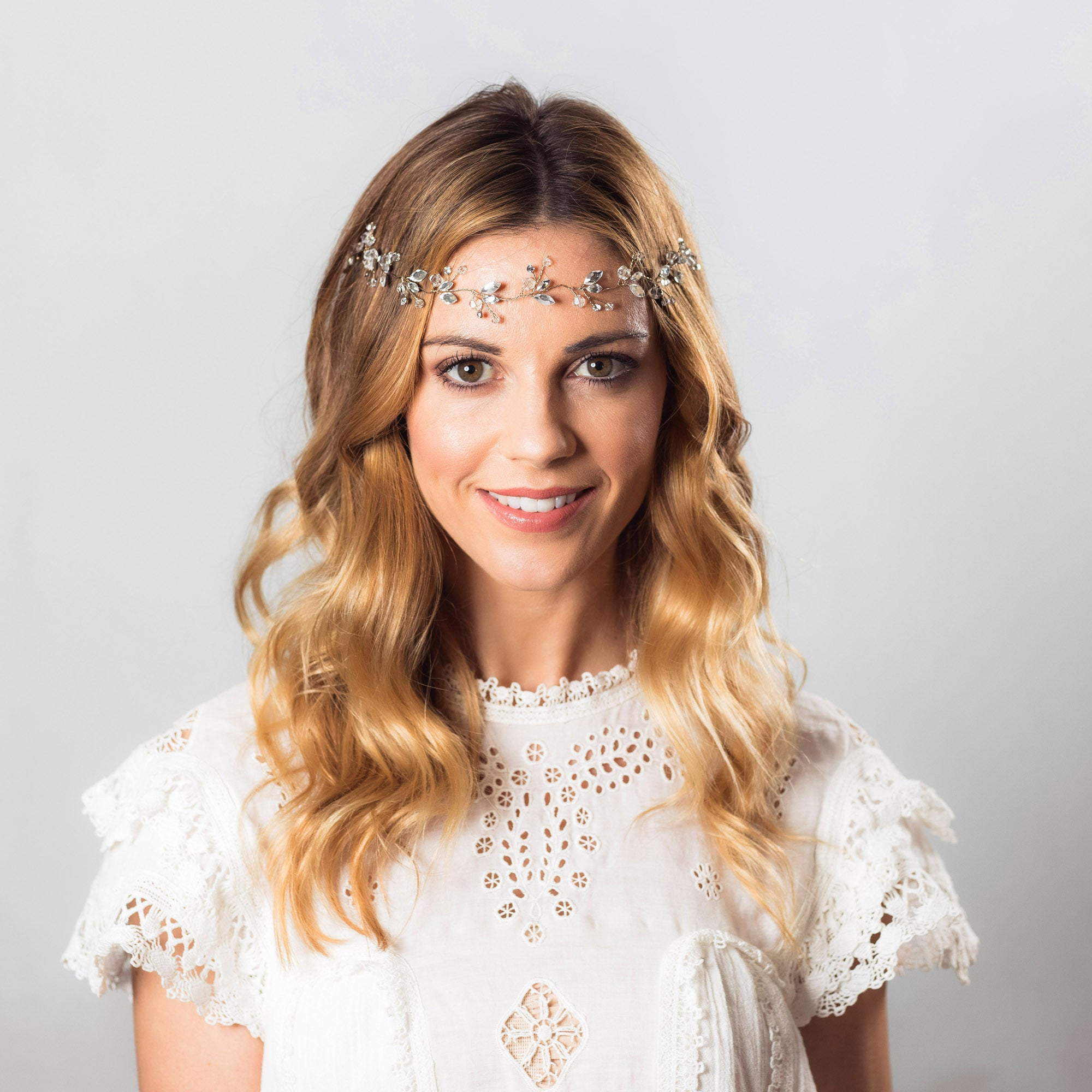 Alice crystal gold hairvine