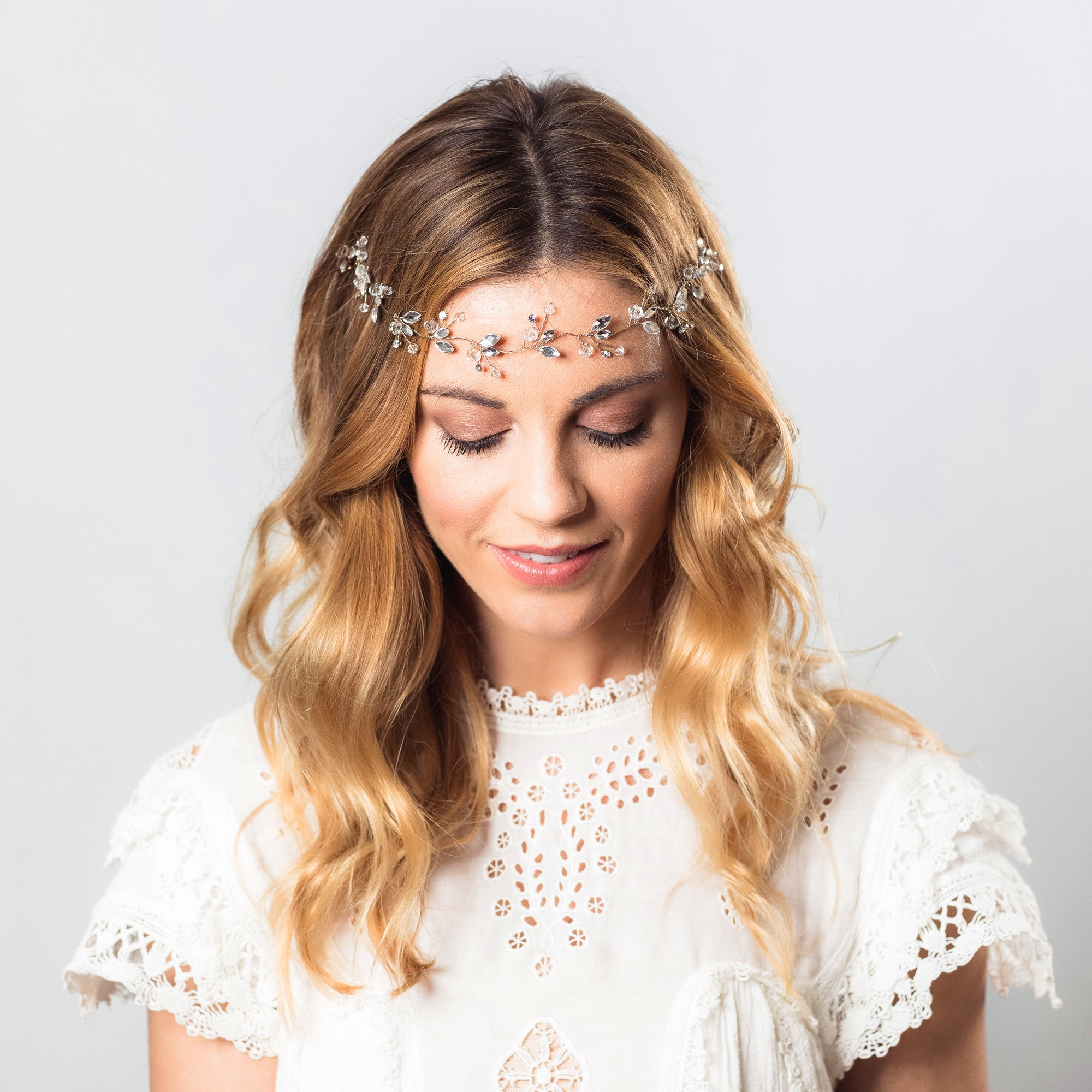 Alice crystal gold hairvine