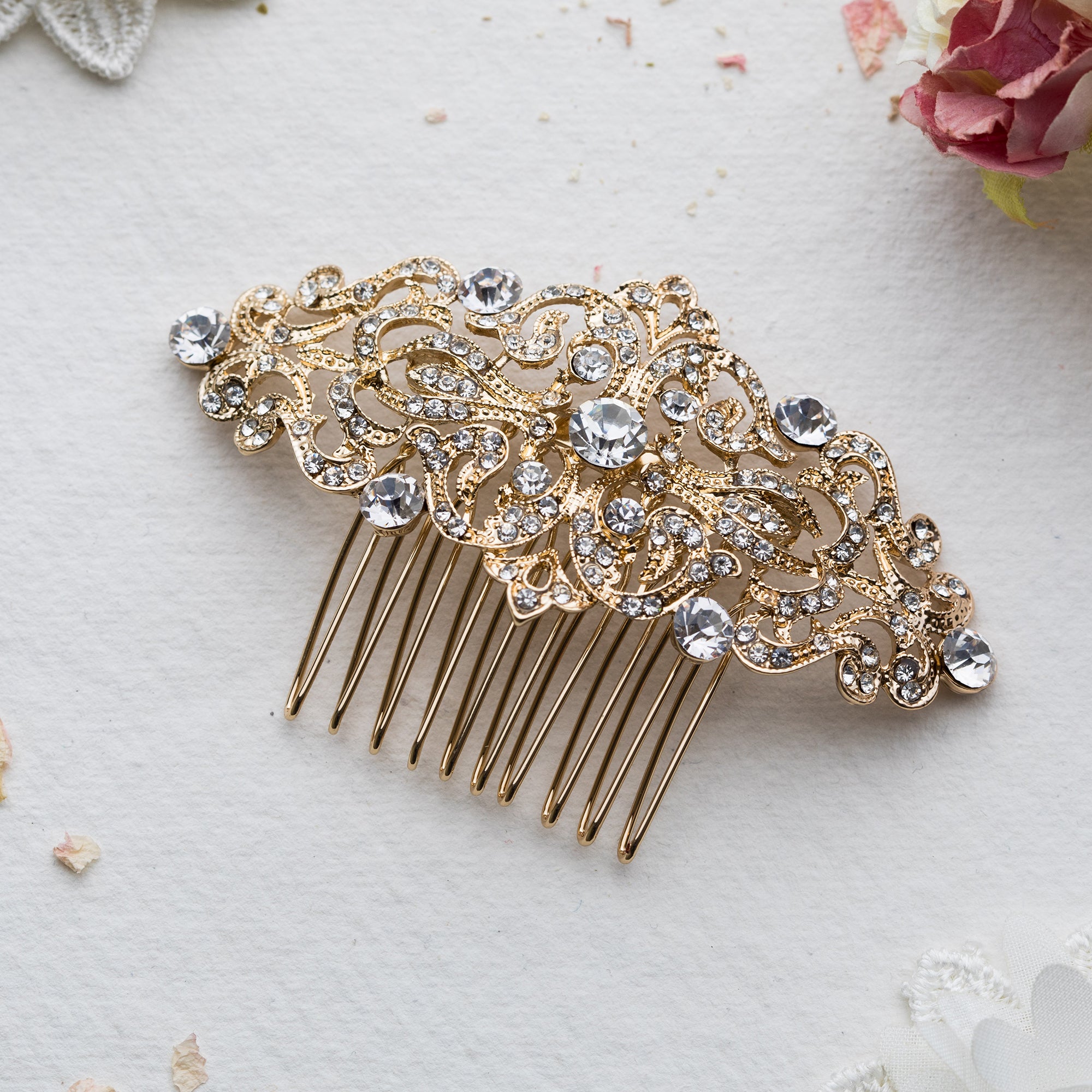Astria gold hair comb