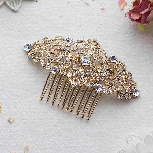 Astria gold hair comb