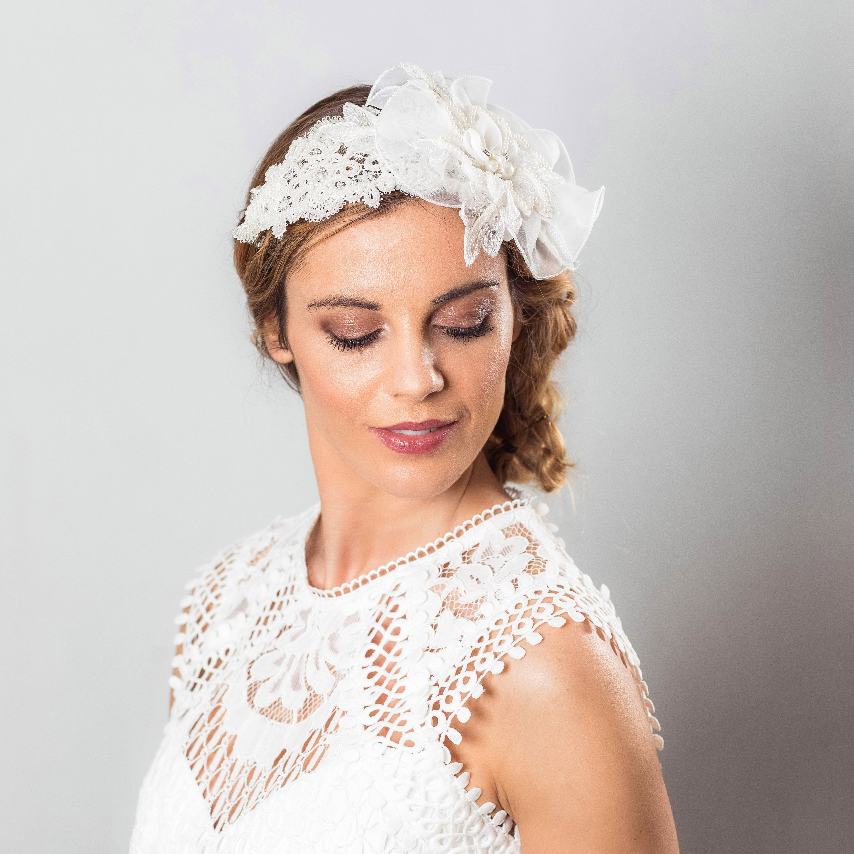 Briana silk flower hairpiece