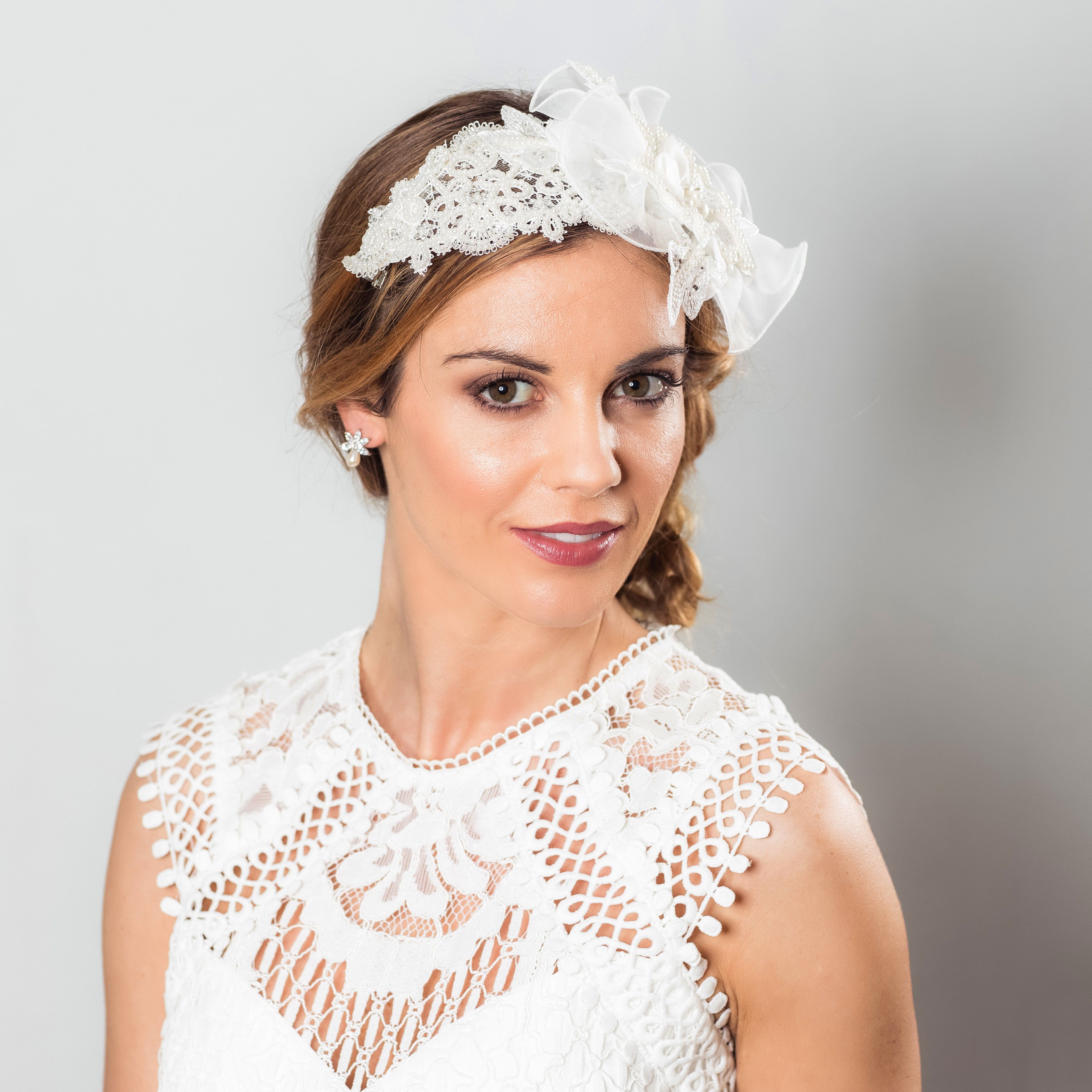 Briana silk flower hairpiece