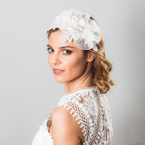Briana silk flower hairpiece