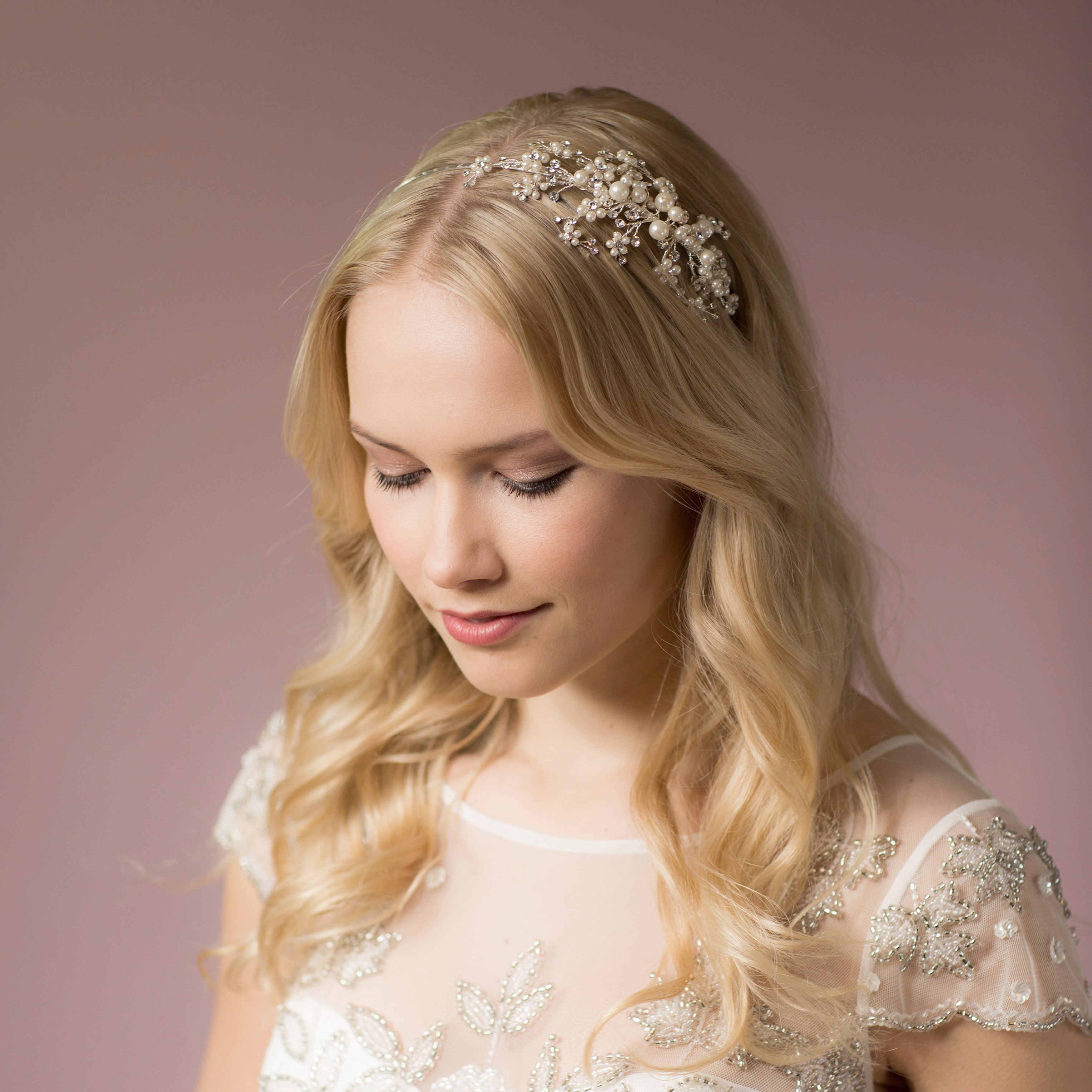 Darcey pearl and crystal hairband