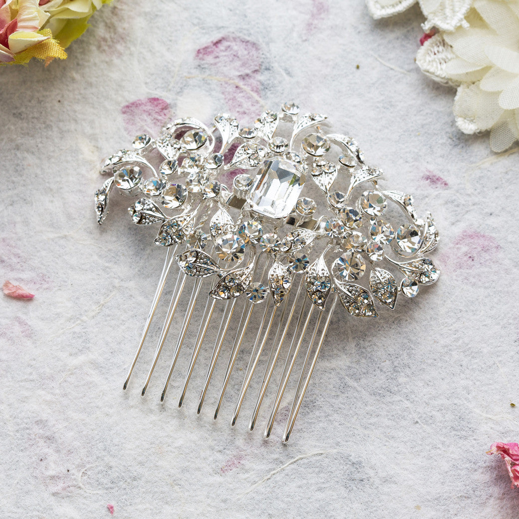 Emmie crystal hair comb