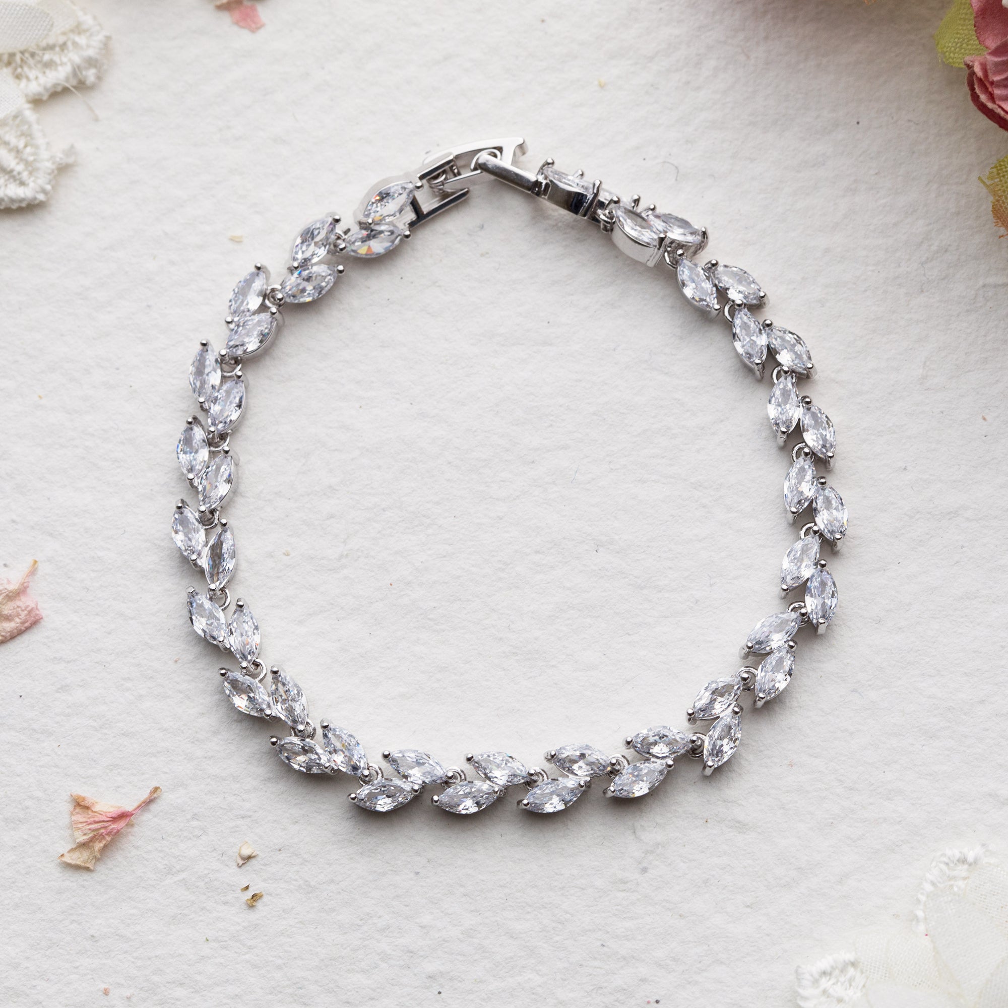 Etienne silver crystal bracelet