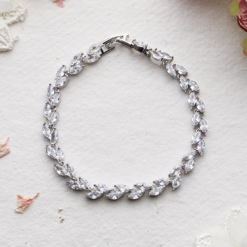 Etienne silver crystal bracelet