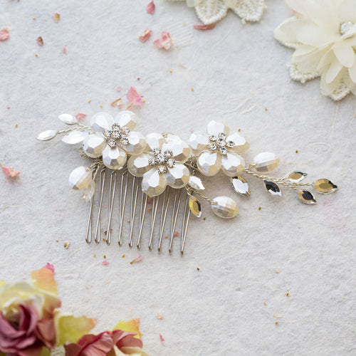 Evelina crystal hair comb
