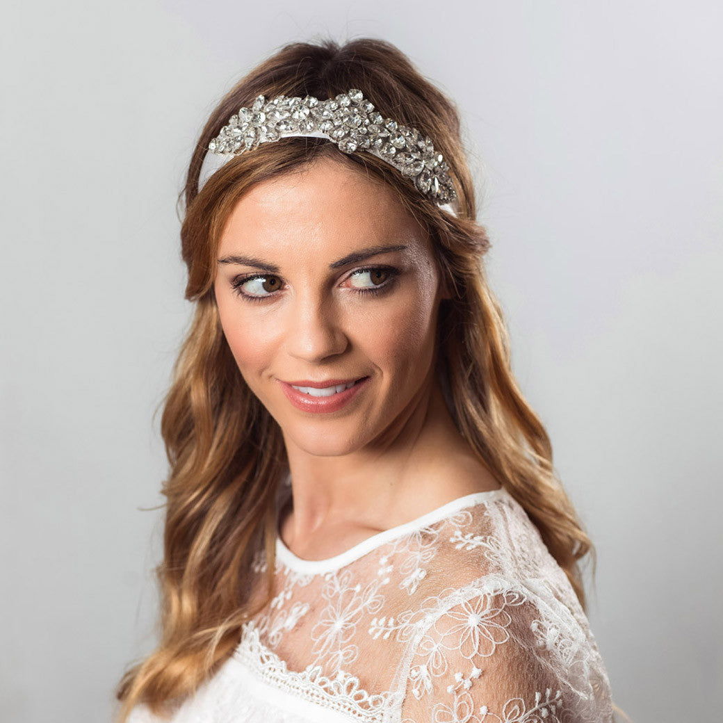 Ezra silk and crystal hairband