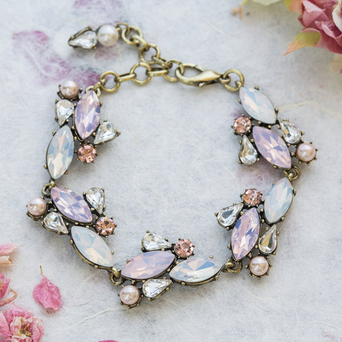 Gianna rosewater crystal bracelet