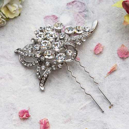 June crystal hairpin