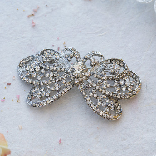 Lainie butterfly crystal brooch