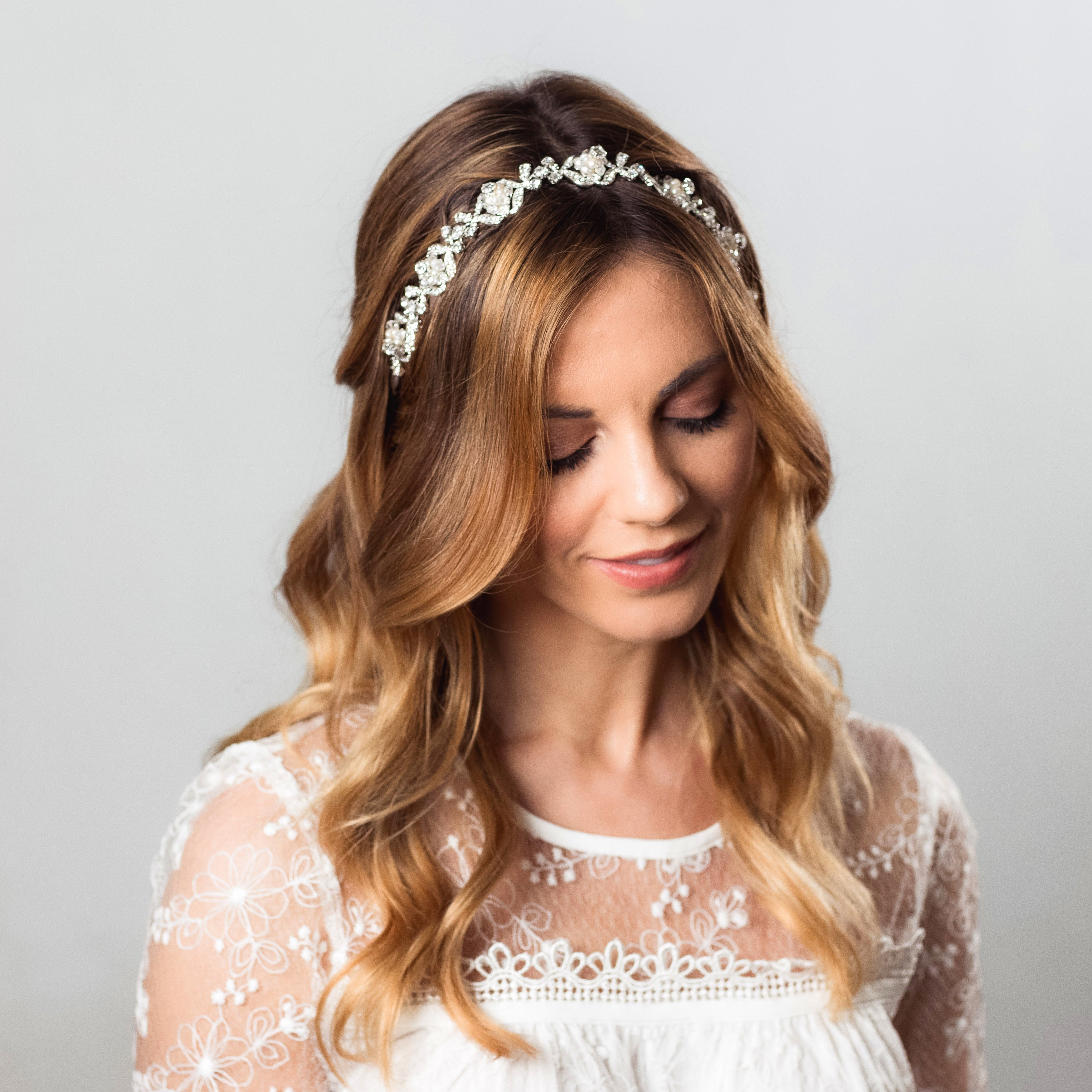 Leanna crystal hairvine