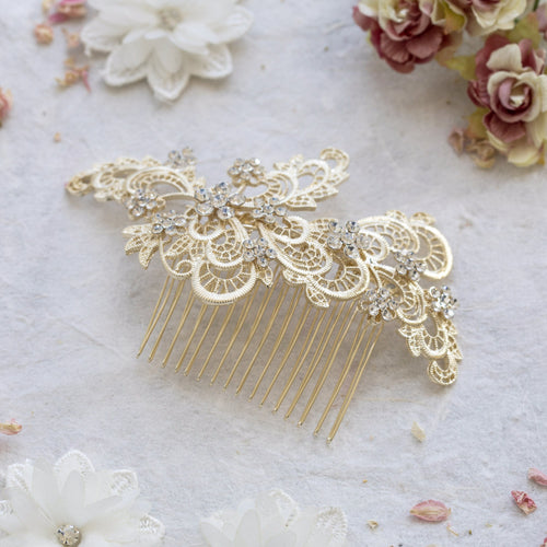 Liza rose gold hair comb