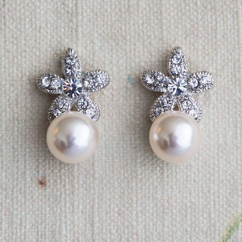 Shula pearl and crystal earrings