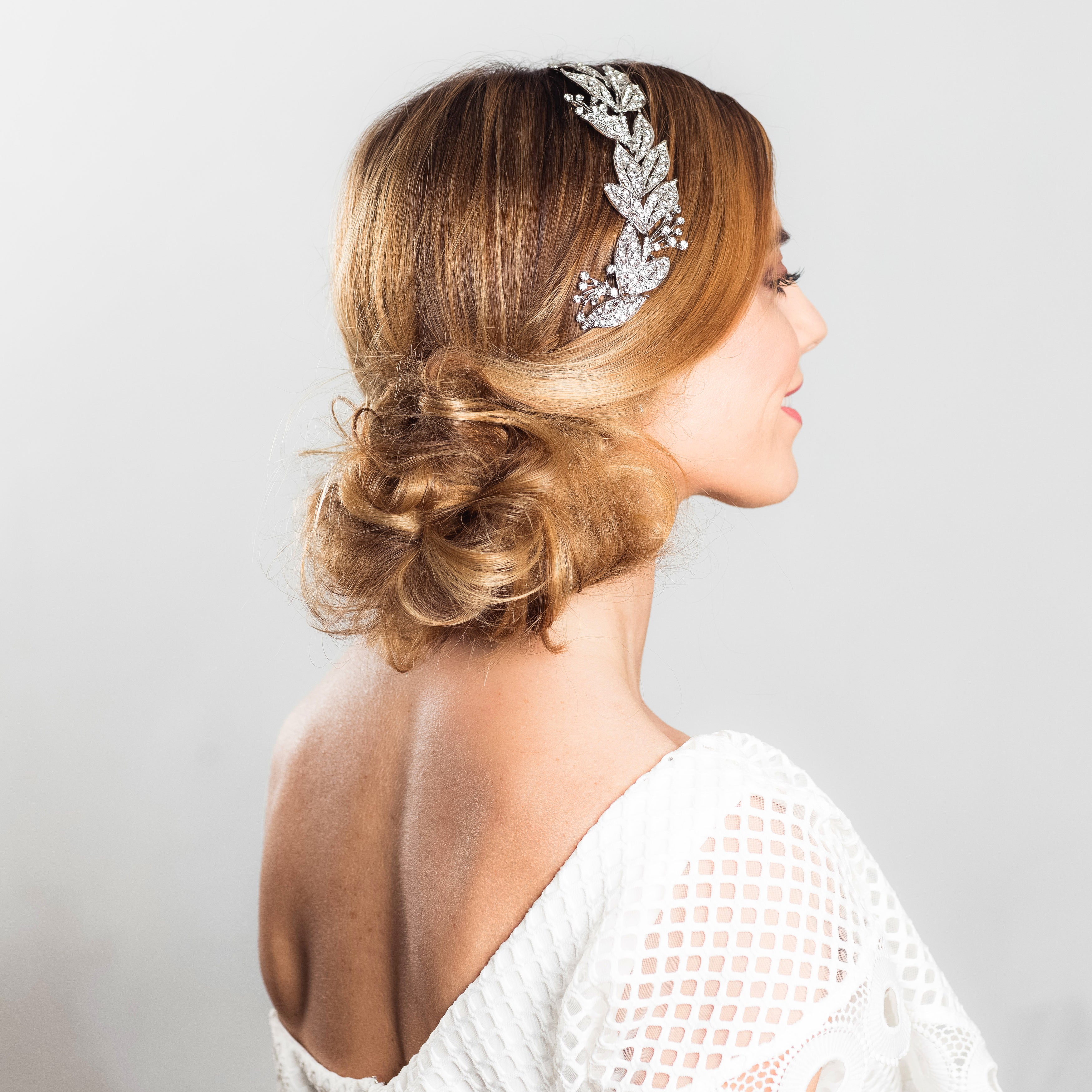 Saffron crystal hairpiece