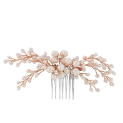 Nita pearl gold hair comb