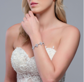 Stephanie crystal and rose gold bracelet