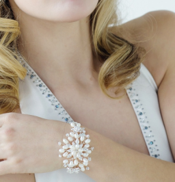 Gretchen silver and pearl bracelet