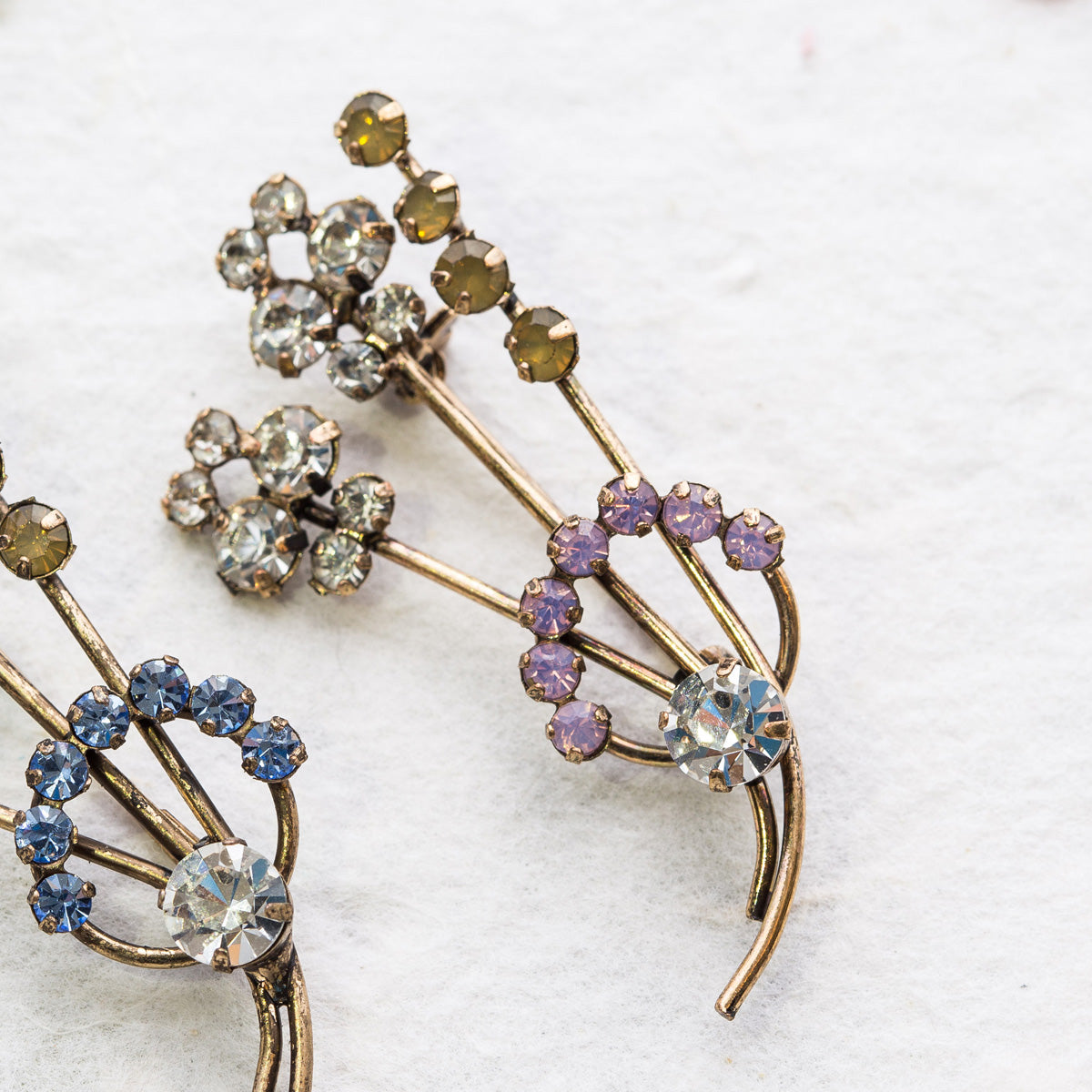 Rachel pink crystal brooch