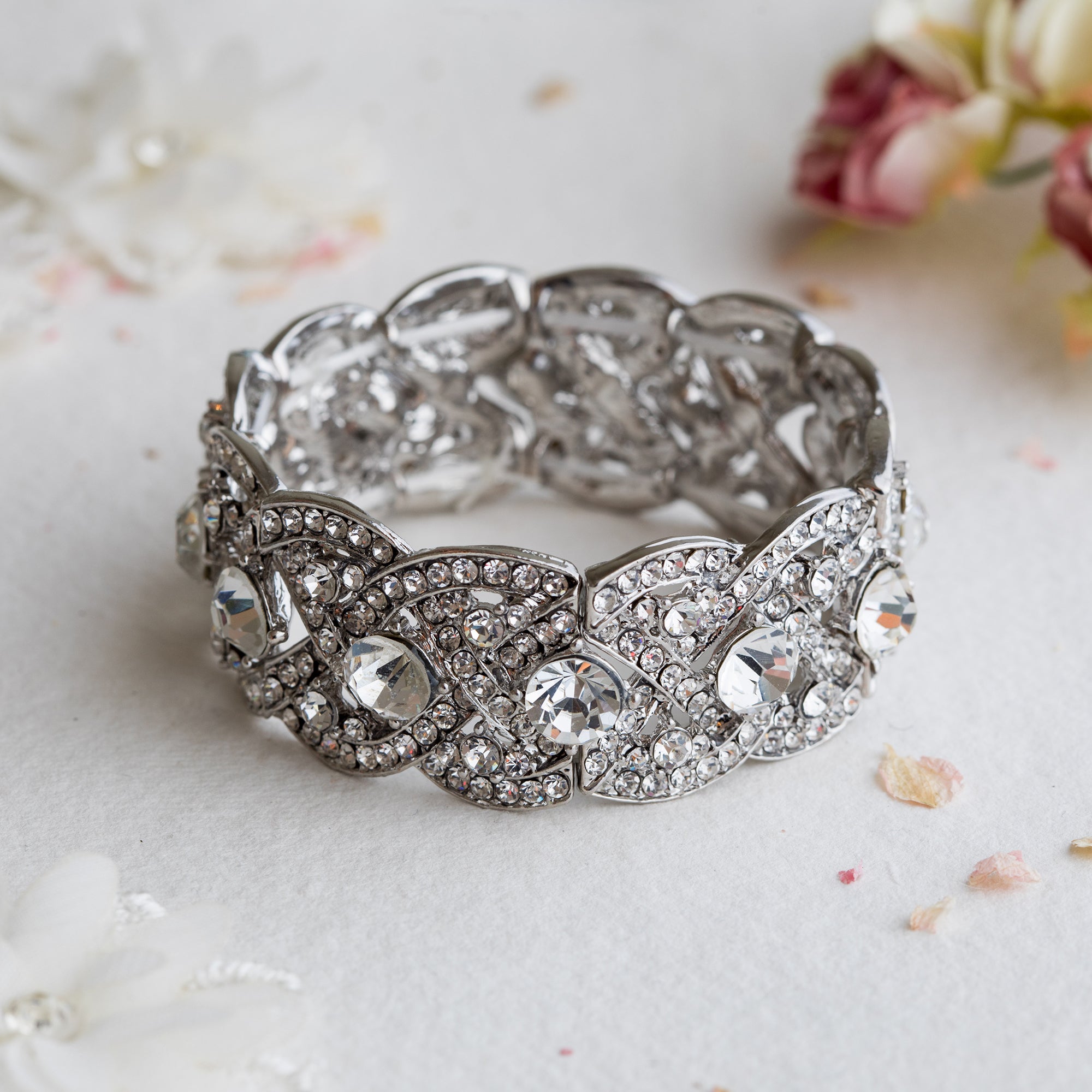 Yolanda crystal statement bracelet