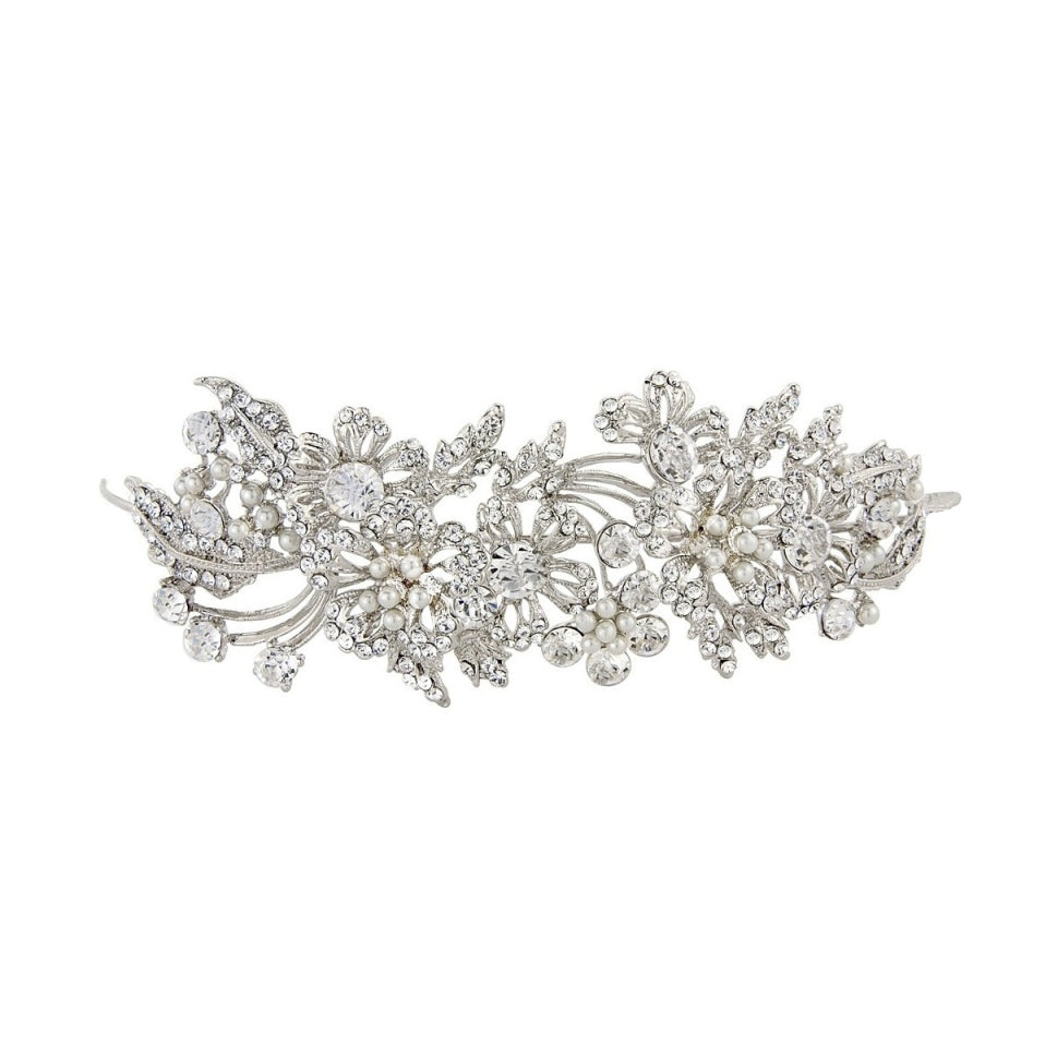 Kitty silver and crystal hairpiece
