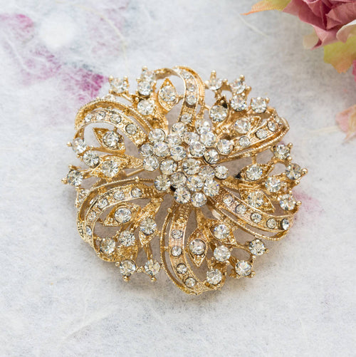 Nici gold-tone brooch