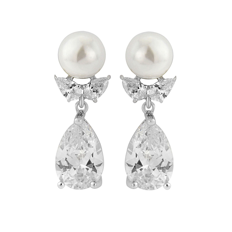 Paulina pearl and crystal bracelet