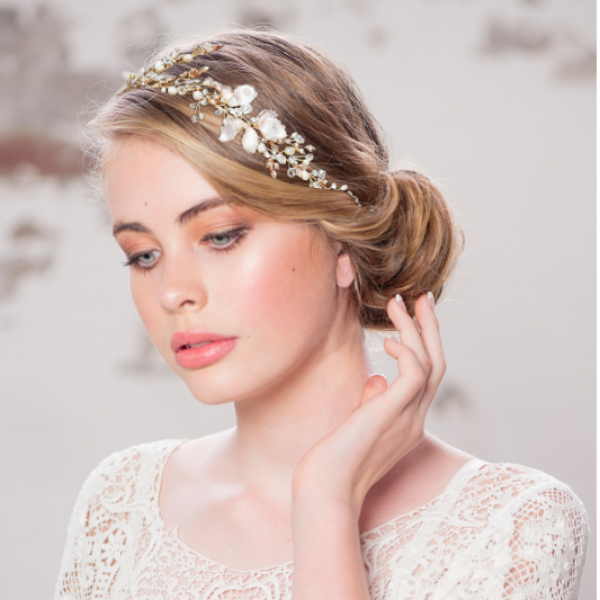 Sula crystal and silver hairvine
