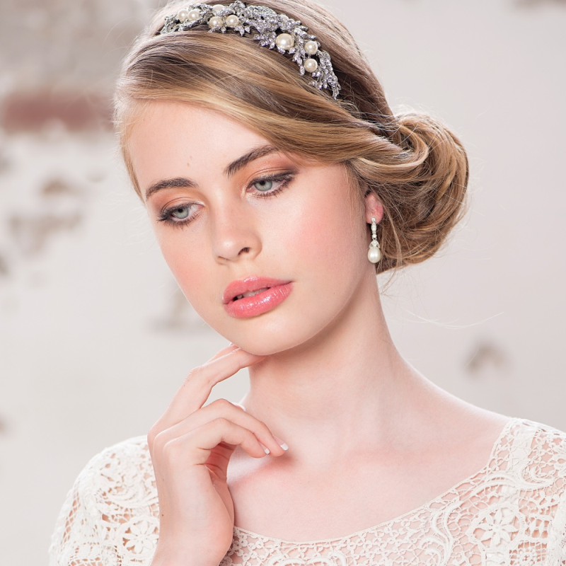 Emma pearl and crystal earrings