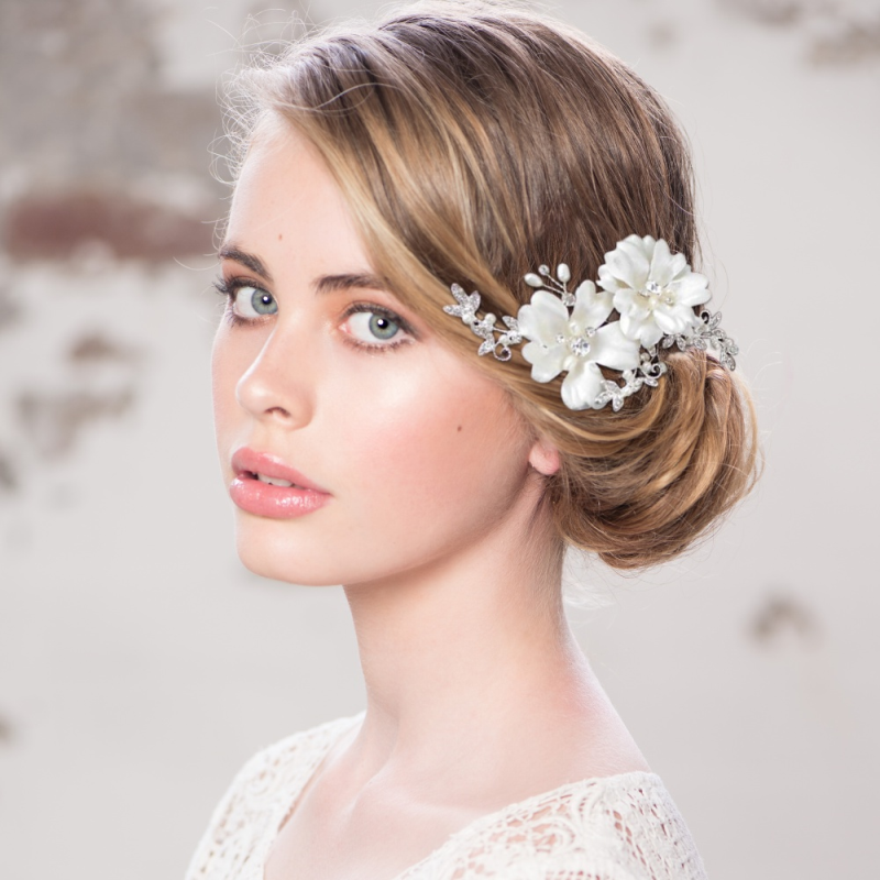 Faye rose gold and crystal hairpiece