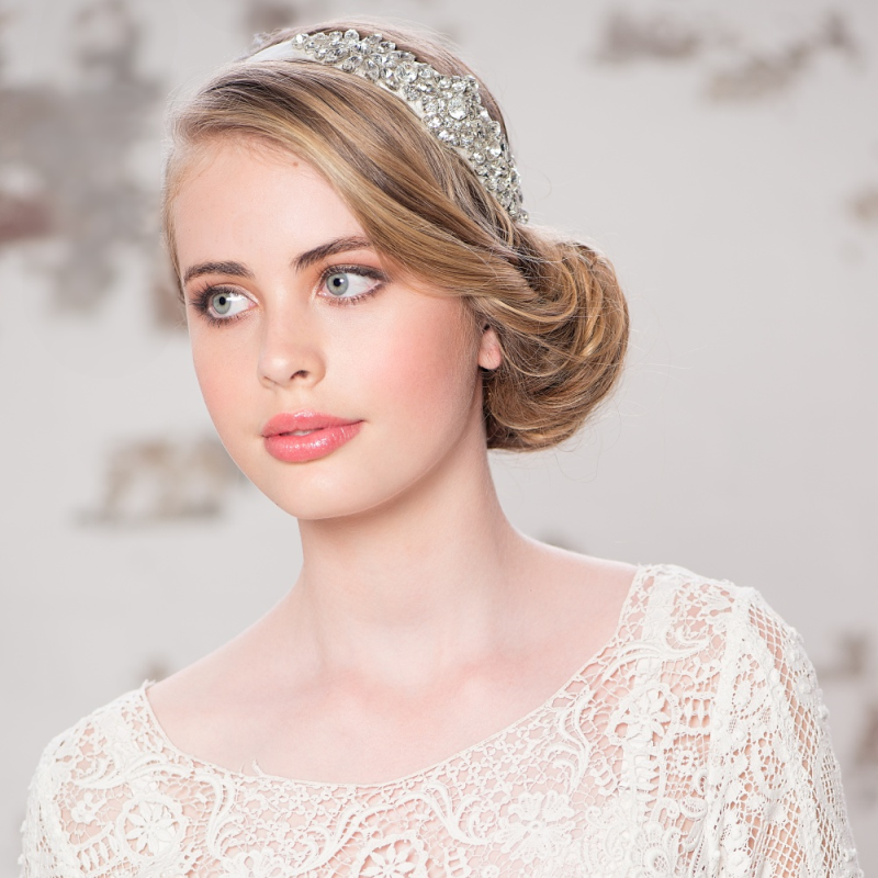 Ezra silk and crystal hairband