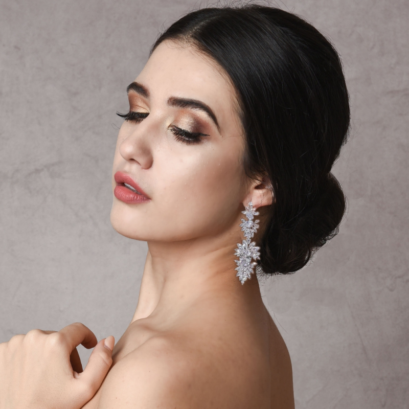 Chandra crystal statement earrings