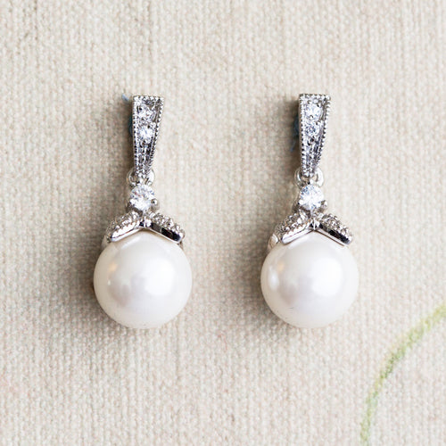 Callie pearl and crystal earrings