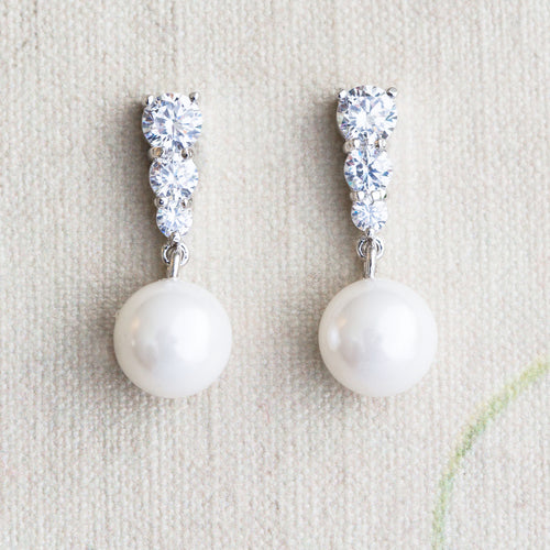 Alison pearl and crystal earrings