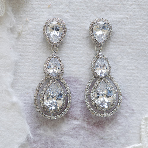 Millicent crystal drop earrings