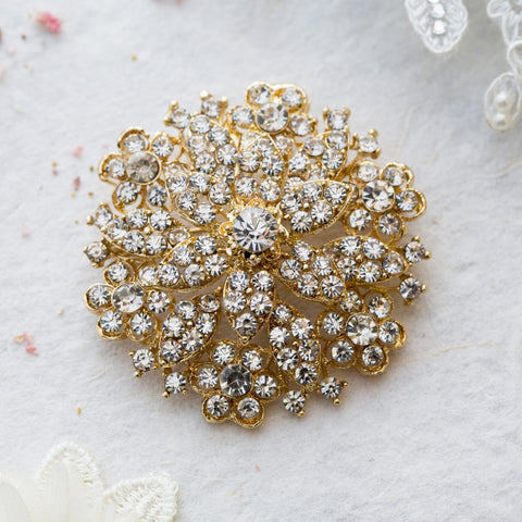 Large 2025 gold brooch