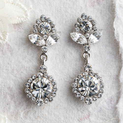 Peggy crystal drop earrings