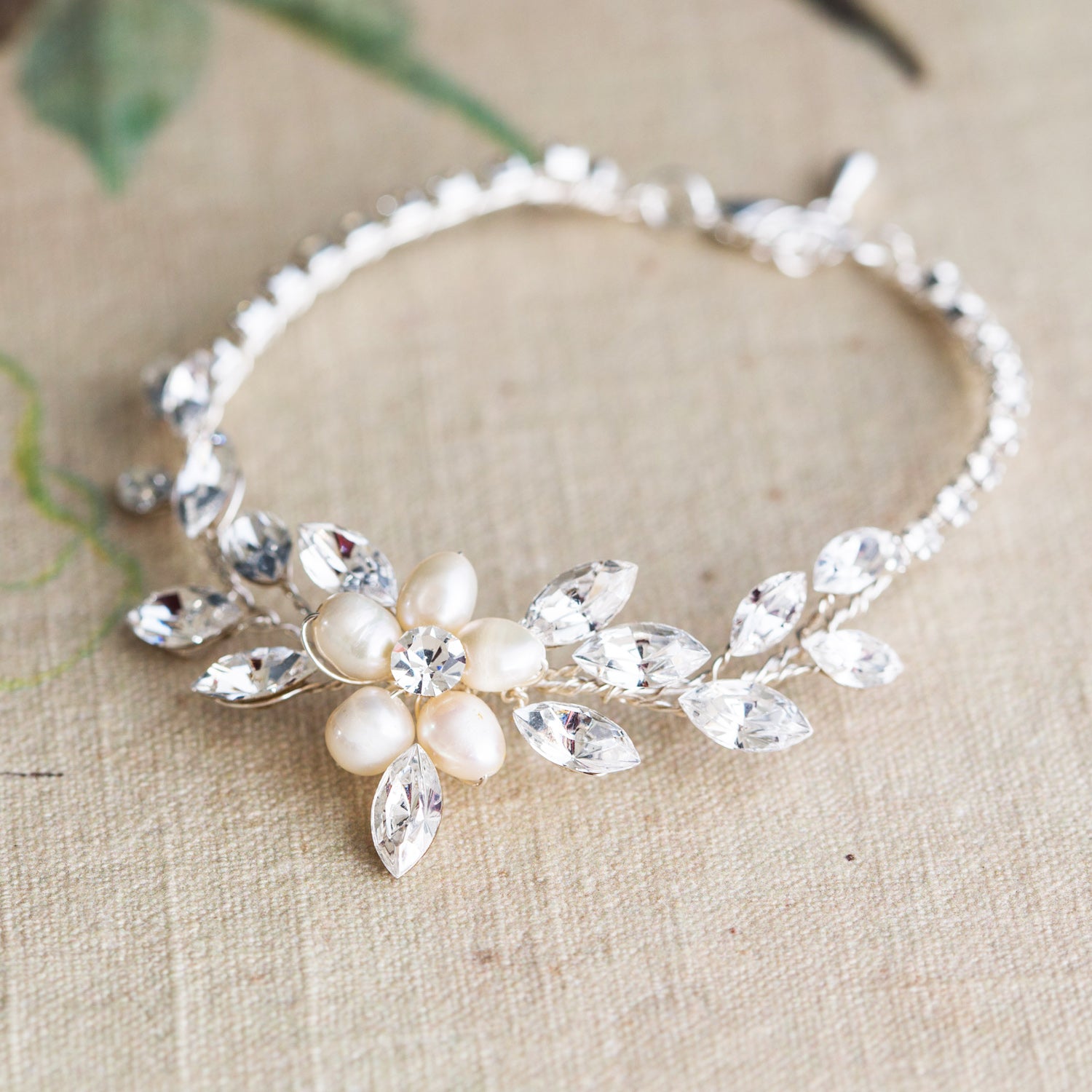 Joelle silver and pearl bracelet