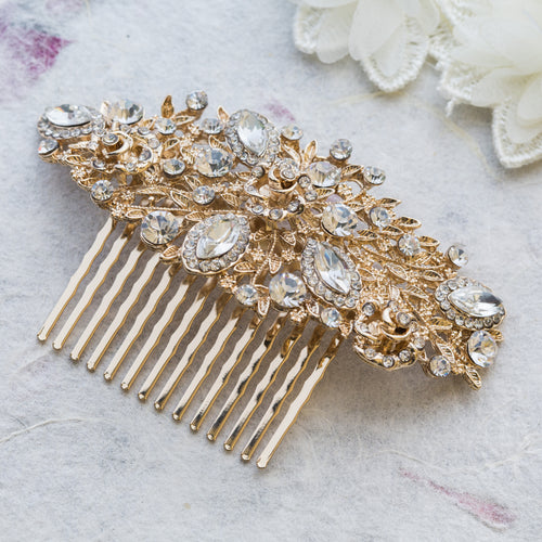 Sally gold hair comb