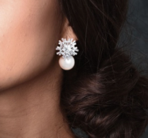 Sooki crystal and pearl earrings