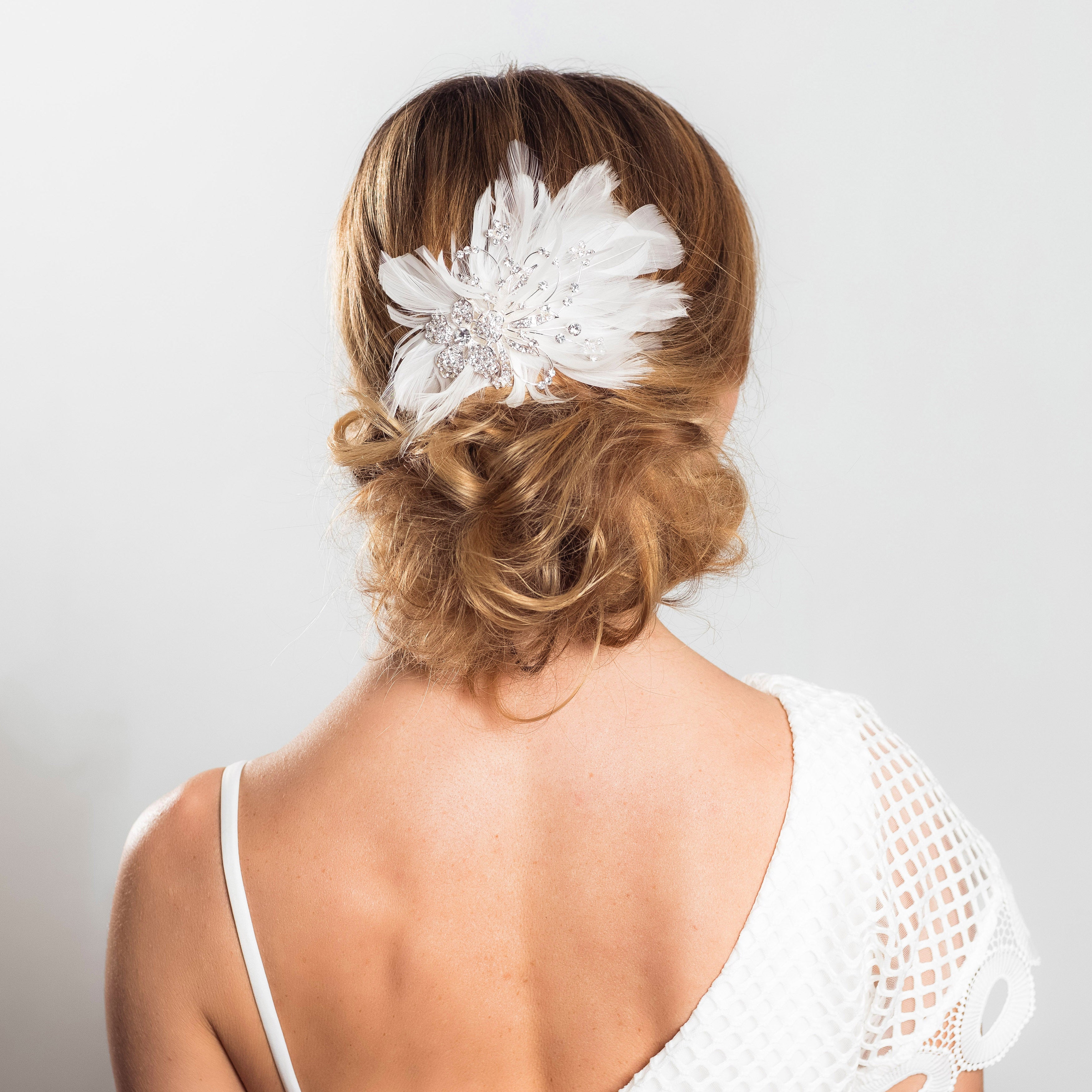 Seraphina feather hairpiece