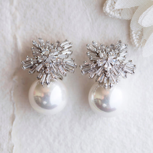 Sooki crystal and pearl earrings