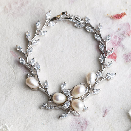 Tallulah silver and pearl bracelet