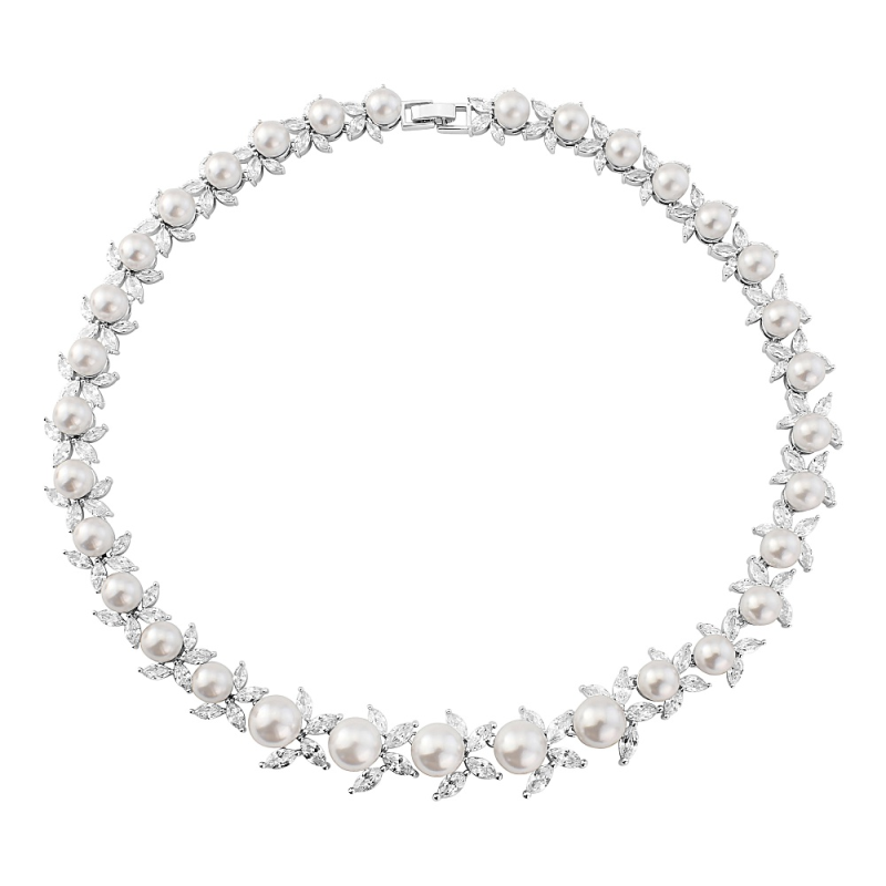 Nixie pearl and crystal bracelet