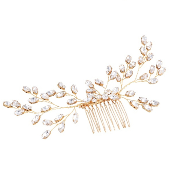 Nellie crystal gold hair comb – Lola and Alice