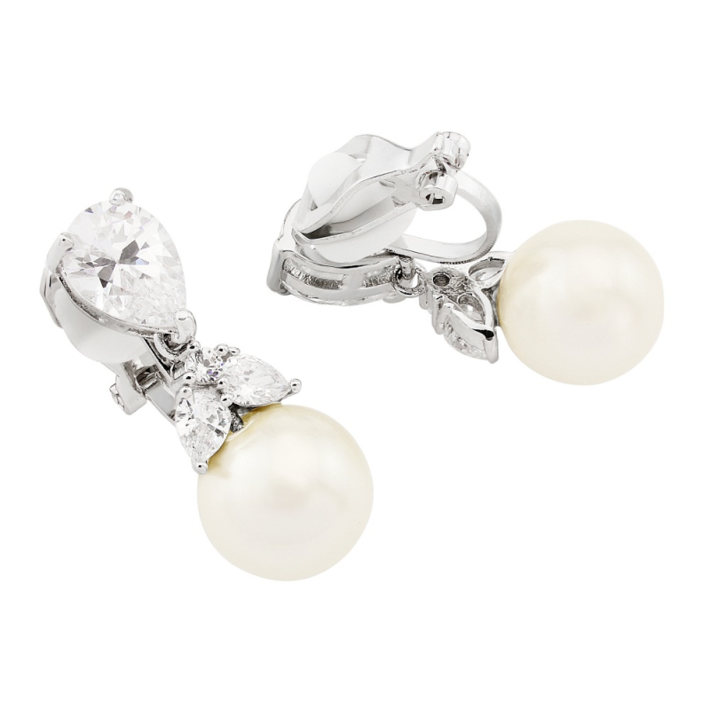 Emelia crystal silver earrings